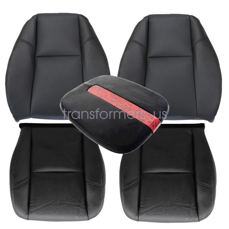 Both Side Perforated Leather Seat Cover Black For 2007-2014 Cadillac Escalade - Image 4 of 4
