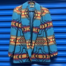 VTG Pendleton Knockabouts Suit Jacket Wool Southwest Aztec Medium USA Made