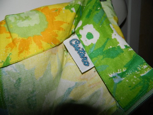 Vintage LA SHACK CESTARO Green yellow Floral Pants Size 14 - Picture 5 of 5