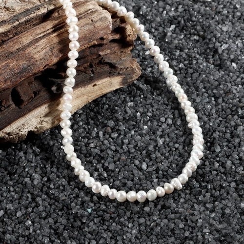 A++ Natural Freshwater Pearl Smooth Round Gemstone Beads Handmade Necklaces 18'' - Picture 12 of 12