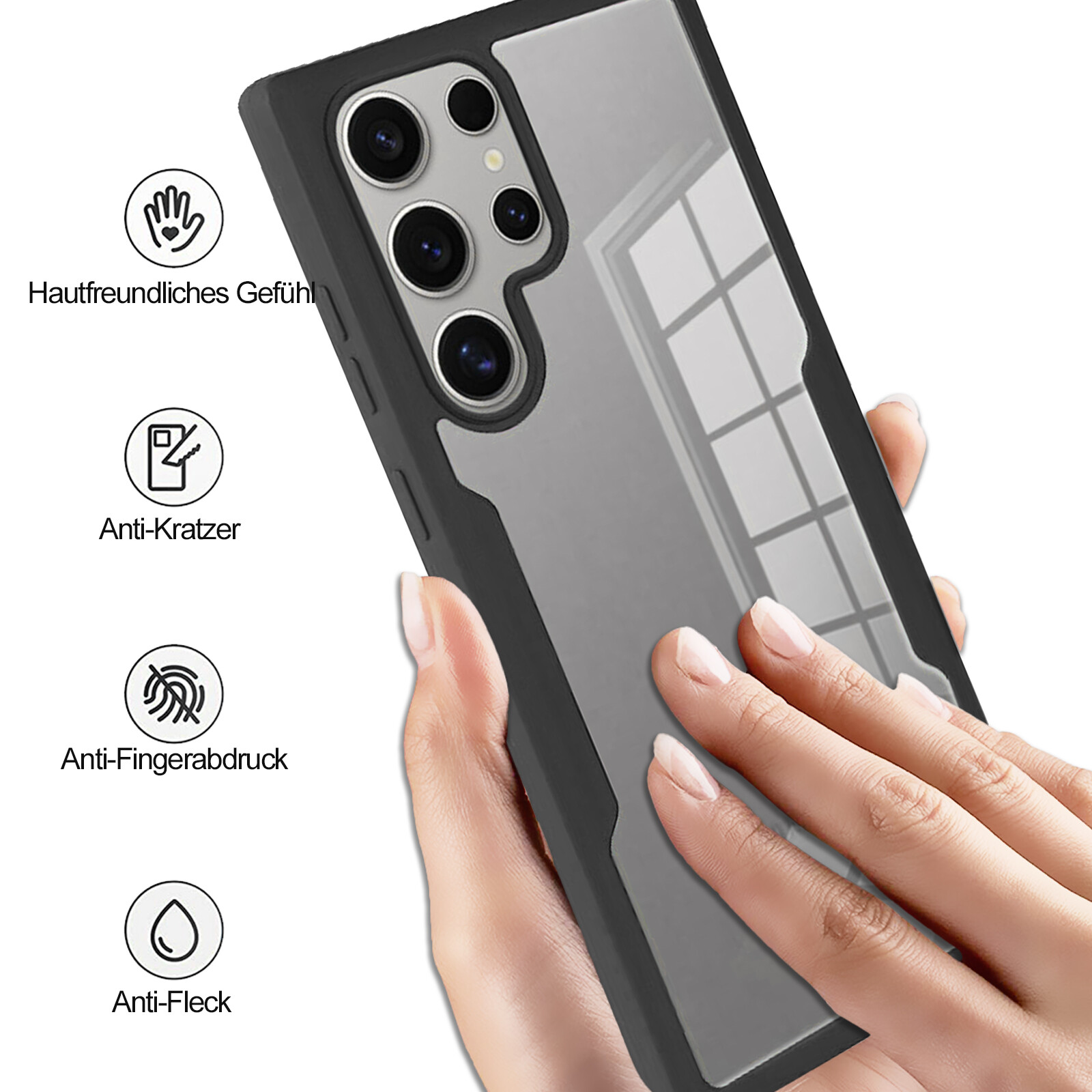 360 Grad Hülle für Samsung Galaxy S25 Ultra mit Integriertem Displayschutz
