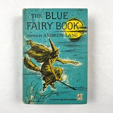 The Blue Fairy Book Andrew Lang 1959 HC VTG Looking Glass Disney Children YA