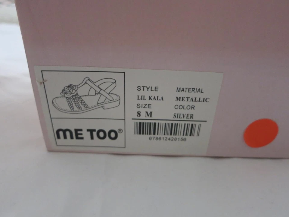 Sandalias Me Too Lil Kala Metálicas Plateadas Zapatos Flor NUEVO Pascua Tirantes Foto 4 de 4