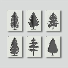 Pine Tree, Woodland Stencils for Painting, Home Decor, Arts & Crafts. LOT 2