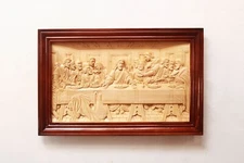 Last Supper Hand Carved Jesus Statue Christmas Gift Christian Home Altar Decor