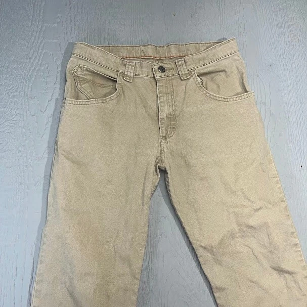 Pantalones de mezclilla Wrangler corte vaquero caqui occidental 5SCHWK2 niños talla 16 Husky Foto 3 de 4