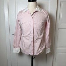 Tommy Hilfiger Shirt Womens 8 Button Down Stretch Collared Long Sleeve Dress