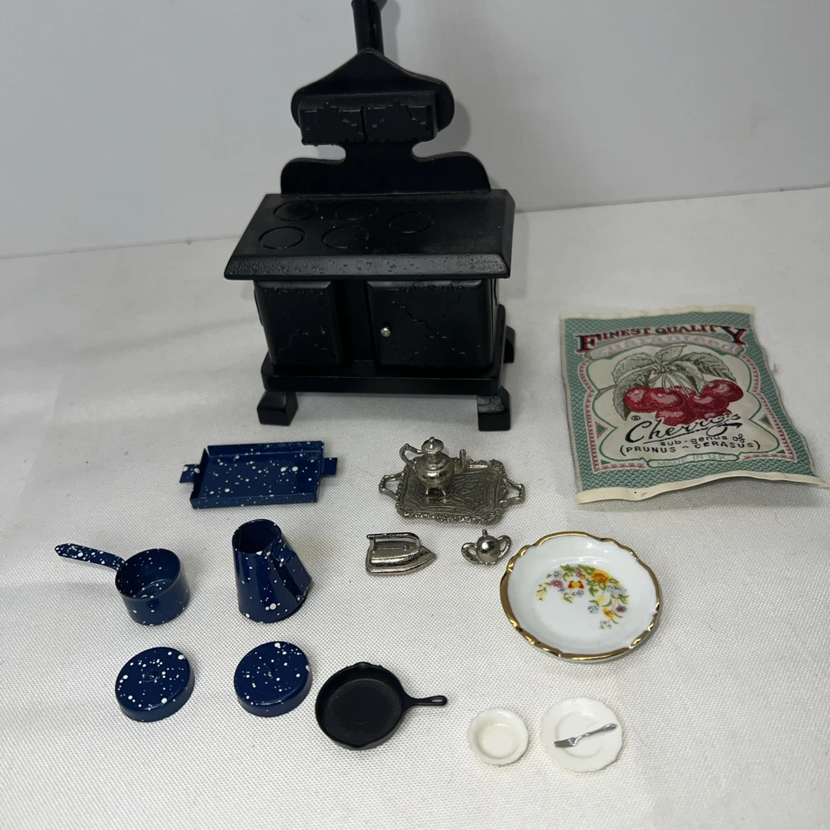 Miniature Wood Stove In Dollhouse Furniture & Room Items for sale
