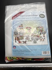 Design Works Crafts Christmas Village Plastic Canvas Kit Sealed
