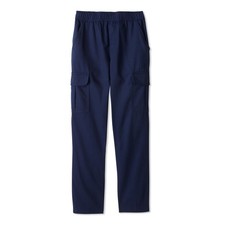 Boys Pull-On Straight Fit Twill Cargo Pant, Navy, 10