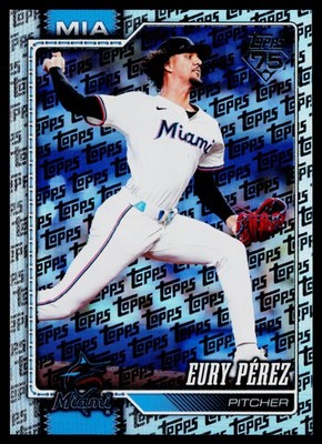 2026 Topps #285 Eury Pérez Topps Foil Pattern L7