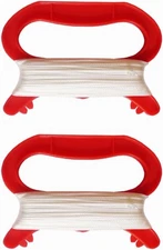 2 Pack Kite String Winder 100 Meter / 40 inch Cord with D Shape Handle Red 