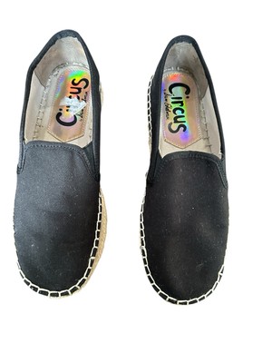 Sam Edelman Circus Women's Black Canvas  Platform Espadrilles Shoes Sz 8