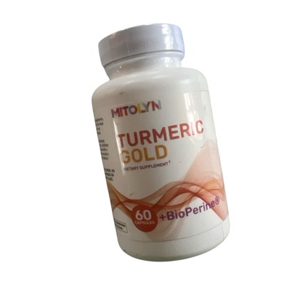 Mitolyn Turmeric Gold +BioPerine 60 Capsules - Exp 02/2027