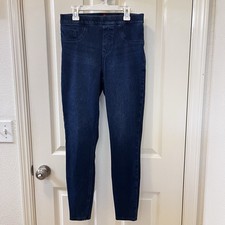 Spanx Jean-ish Ankle Leggings Jeggings Jeans Dark Blue Women's Size Medium