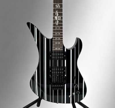 Schecter Synyster Custom-S Black White Stripe Signature Metal Electric Guitar