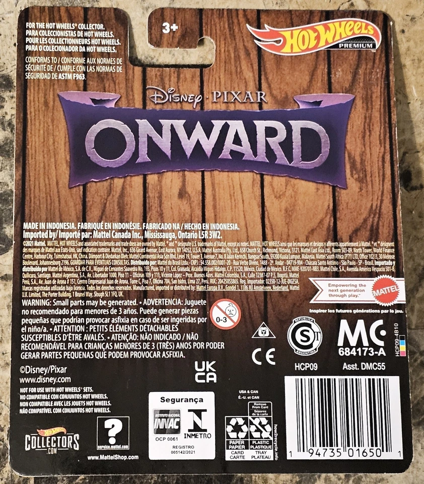 Hot Wheels 2021 Retro Entertainment Disney Pixar Onward Ginebra Van Foto 2 de 2