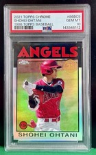2021 Topps Chrome Shohei Ohtani #86BC-9 1986 Topps Baseball PSA 10 Gem Mint