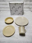 4 Piece Fiesta ware Dinnerware Place Setting Ivory Homer Laughlin Made In USA