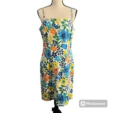 Tommy Hilfiger Women's Floral 100% Cotton Strappy Summer Dress Sz 10 Summer