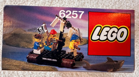 Vintage Lego Pirates set 6257 - Castaway's Raft; 100% complete w box & manual