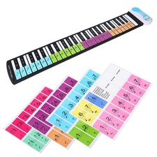 Removable Piano Stickers,Electronic Keyboard Note Keys Stickers 45mm x 18mm
