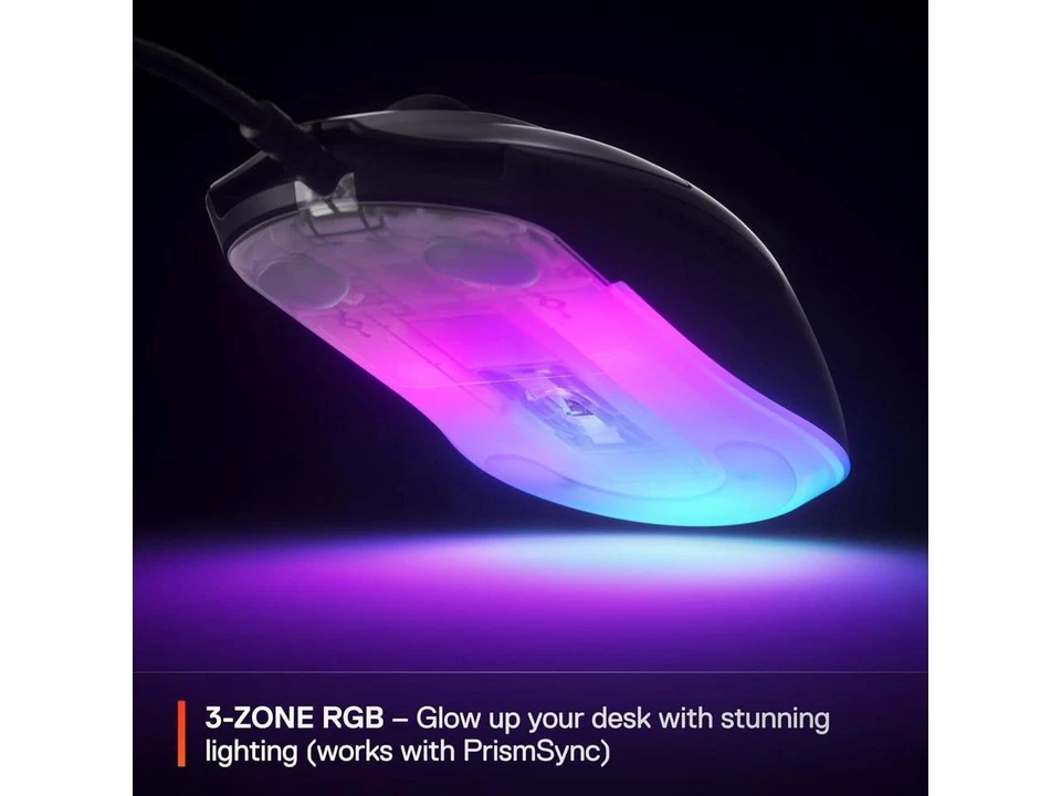 SteelSeries Rival 3 Gen 2 Gaming Mouse — 8500 DPI TrueMove Core Optical Sensor, - Image 4 of 4