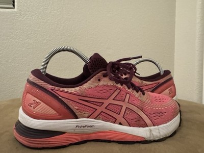 Asics Gel Nimbus 21 Running Shoe Women s Size 9 Pink Cameo Baked Pink Sneakers