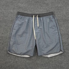 Fair Harbor Swim Trunks Mens XL Blue Geometric The Anchor Stretch Lined Beach