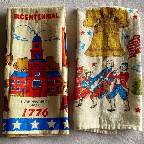 2 VTG 1976 Bicentennial Kitchen Towel Wall Hanging 1 NWOT 1 Used
