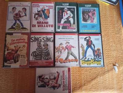 Adriano Celentano DVD Lot 9 Filme auf Italienisch außerhalb des Katalogs 
