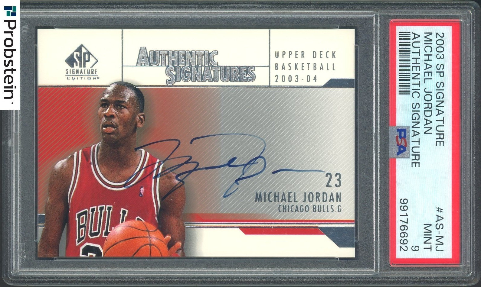 2003 SP Signature Authentic Signature Michael Jordan Bulls AUTO PSA 9 MINT view 2
