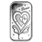 1-OZ SILVER.999 ART BAR-WITH  LOVE - SOMEONE SPECIAL  GIFT