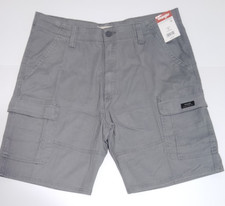WRANGLER CARGO SHORTS RELAXED FIT MEN'S SIZE 38 GRAY NWT KHAKI CASUAL RIPSTOP