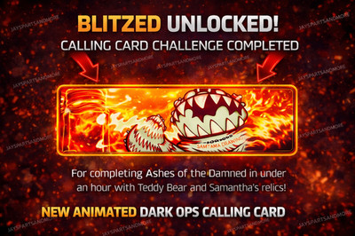 Blitzed Under 1h Dark Ops Calling Card FAST LEGIT Black Ops 7 Zombies RARE BO7