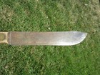 ANTIQUE FOSTER BROS USA CARBON STEEL BLADE HICHORY HANDLE BUTCHER KNIFE 11.5” — photo 3
