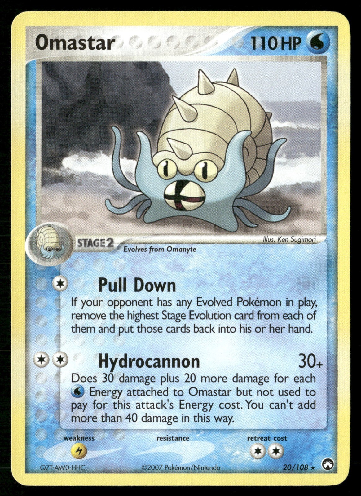 Omastar Power Keepers 20/108 Light Play Rare Pokemon TCG