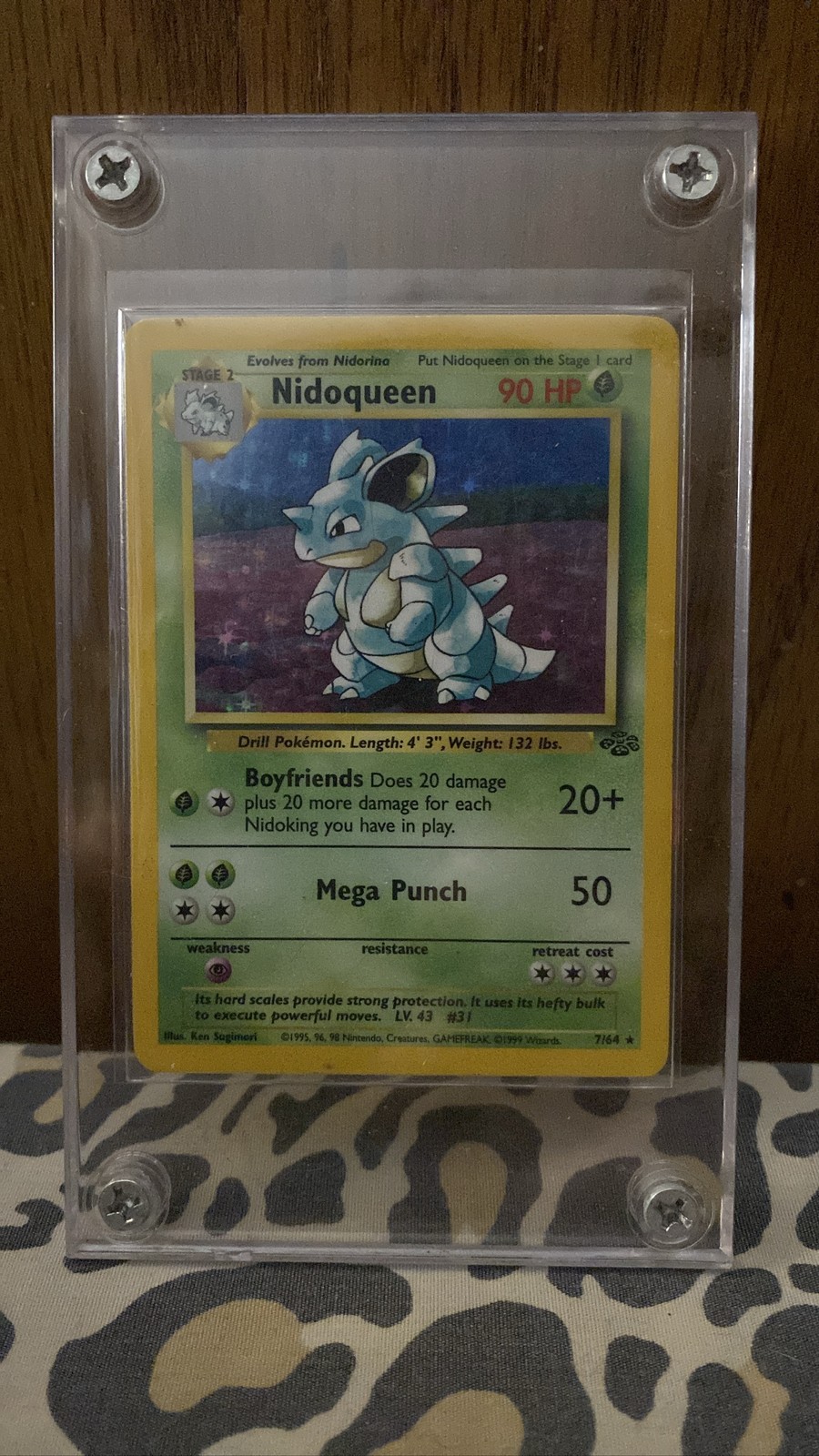 Pokemon Nidoqueen 7/64 Jungle 1st Holo WOTC 1999 TCG