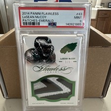 2014 Panini Flawless LeSEAN McCoy 1/5 Patches-Emerald PSA 9