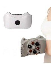 Portable Abdominal  Waist Massage Belt, 7 Massage Heads, Plastic, White