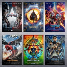 Marvel MCU Phase 3 Movie Poster High Quality Magnet Collection Set of 6