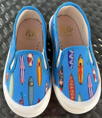 Pepe Kids Dinosaur Print Slip On Sneakers Sz 28/11 Italy Sold Out