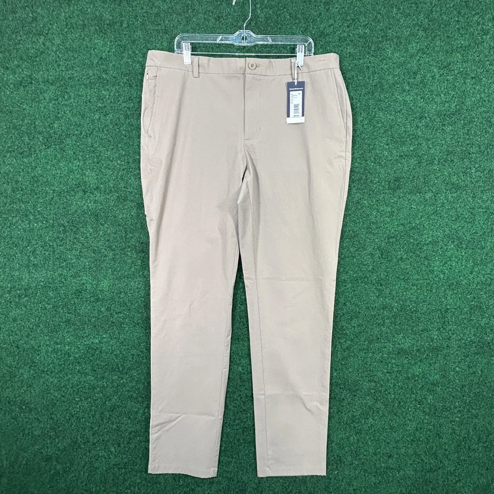 Vineyard Vine On The Go Performance Pant Original Tapered Men 38x34 Khaki Chino