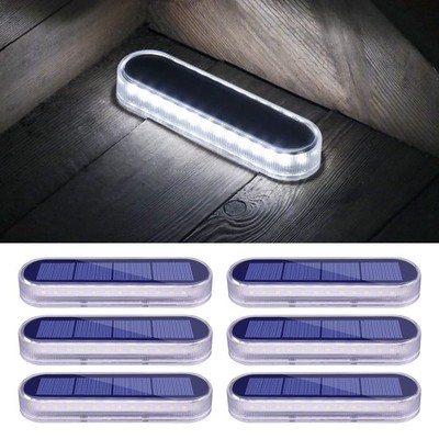 Solar Powered Driveway Lights, 6 Pack IP68 Waterproof Solar Dock Deck Lights ...