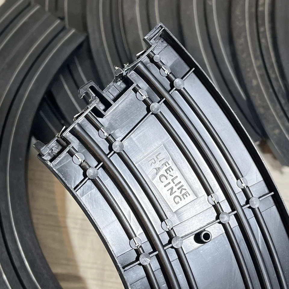 Life Like Racing 1995 escala HO 9" radio curva plana ranura coche pista lote de 15 A1 Foto 4 de 4