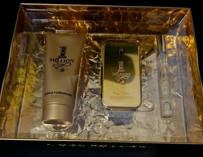 PACO RABANNE 1 MILLION 3tlg SET: EdT 50ml, Duschgel 100ml und Zerstäuber 10ml