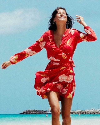red billabong dress Wanna Be Around in Red Dress
