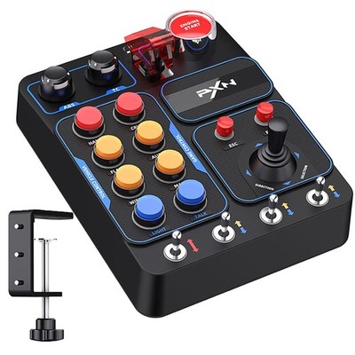 PXN CB1 PC Racing Button Box with RGB, USB Plug and Play | 30 programmable in...