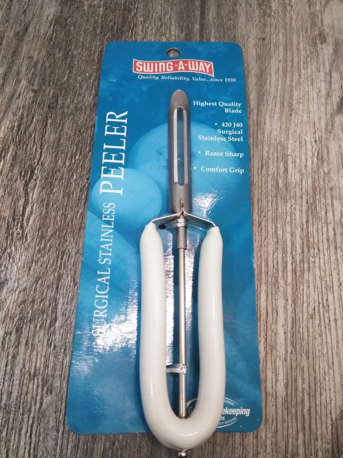 VTG. SWING -A-WAY SURGICAL STAINLESS MODEL #327 PEELER (WHITE) NEW
