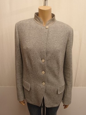 WINDSOR Blazer Gr. 46 Jacke Jacket Grau Meliert Wollmischung